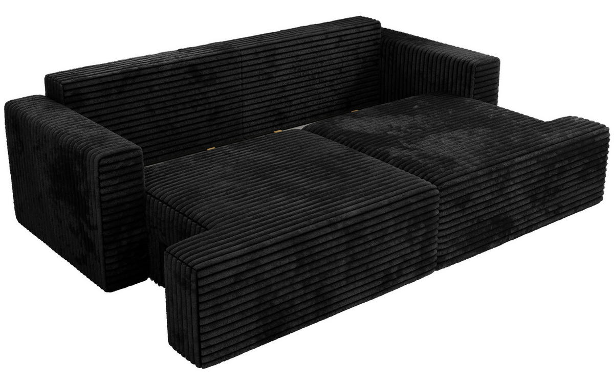 ŠTVORMIESTOVÁ POHOVKA VIRELLA Čierna Manšester - čierna, textil/plast (240/88/115cm) - MKS