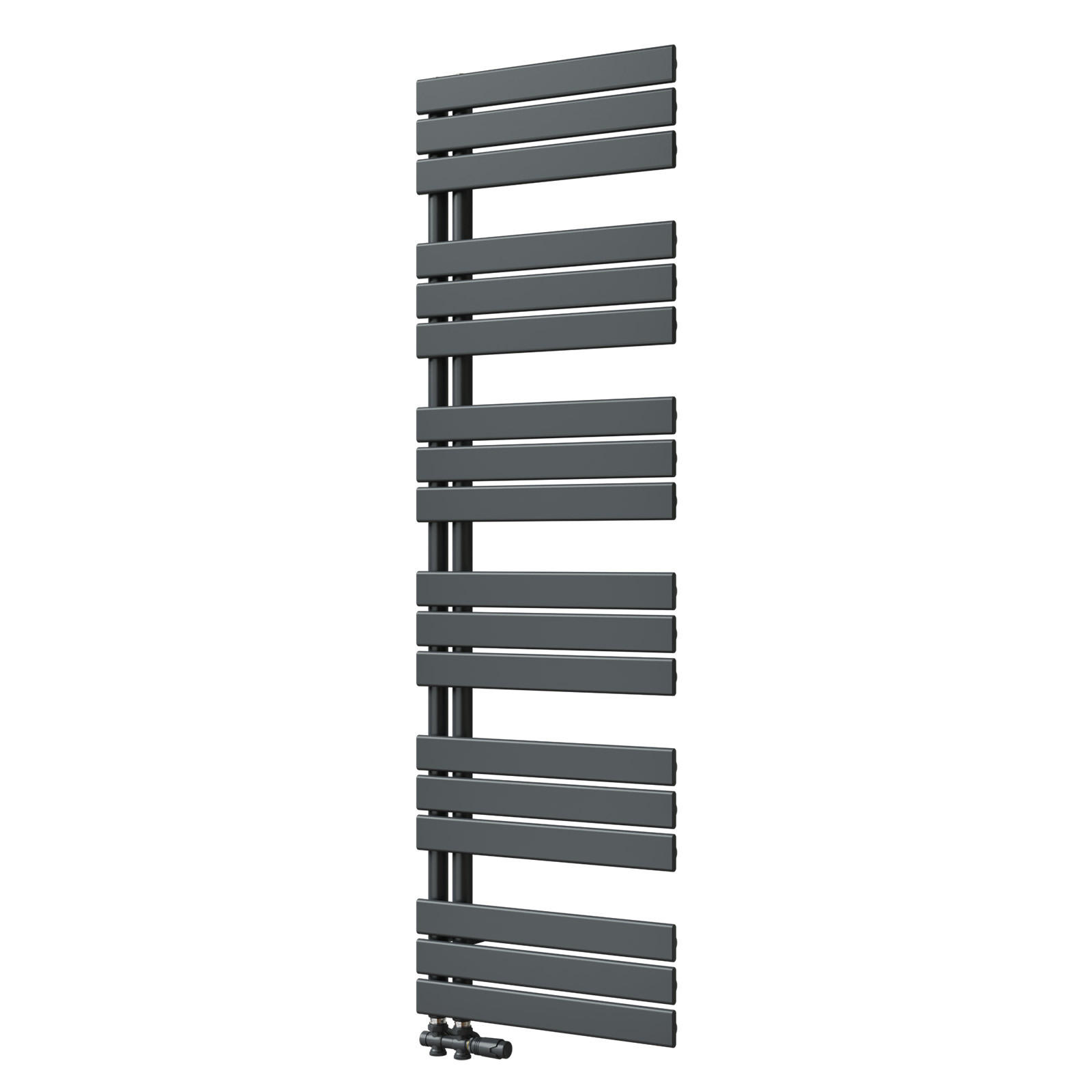 HEIZKÖRPER 159,9/50 cm Anthrazit Warmwasser aus Stahl 832 W mit Mittelanschluss G1/2" - Anthrazit, Metall (50/159.9/5.9cm) - S'AFIELINA