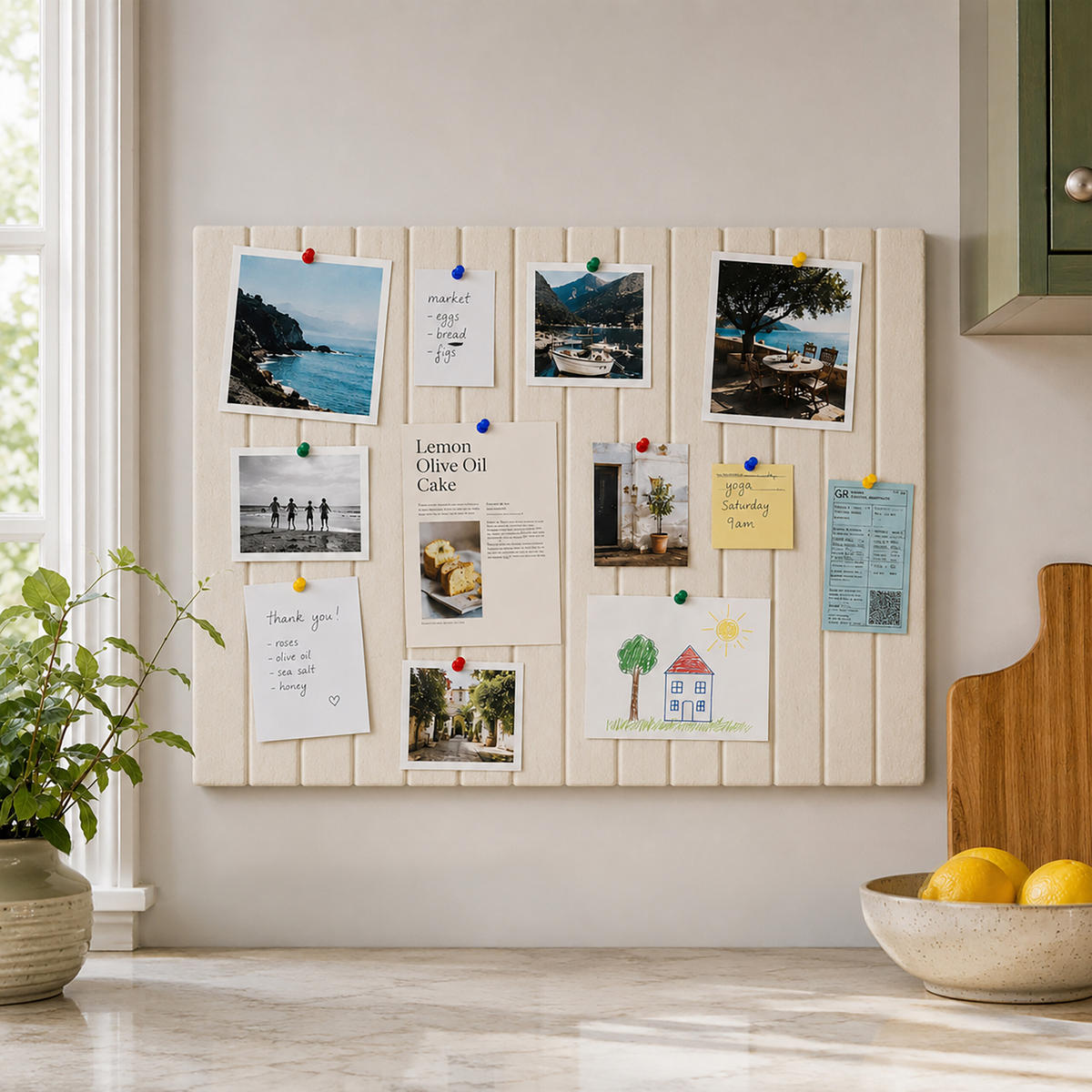 PINNWAND Beige Filz selbstklebend 2er-Set 60x40 cm - Beige, Textil (60/0.9/40cm) - Relaxdays