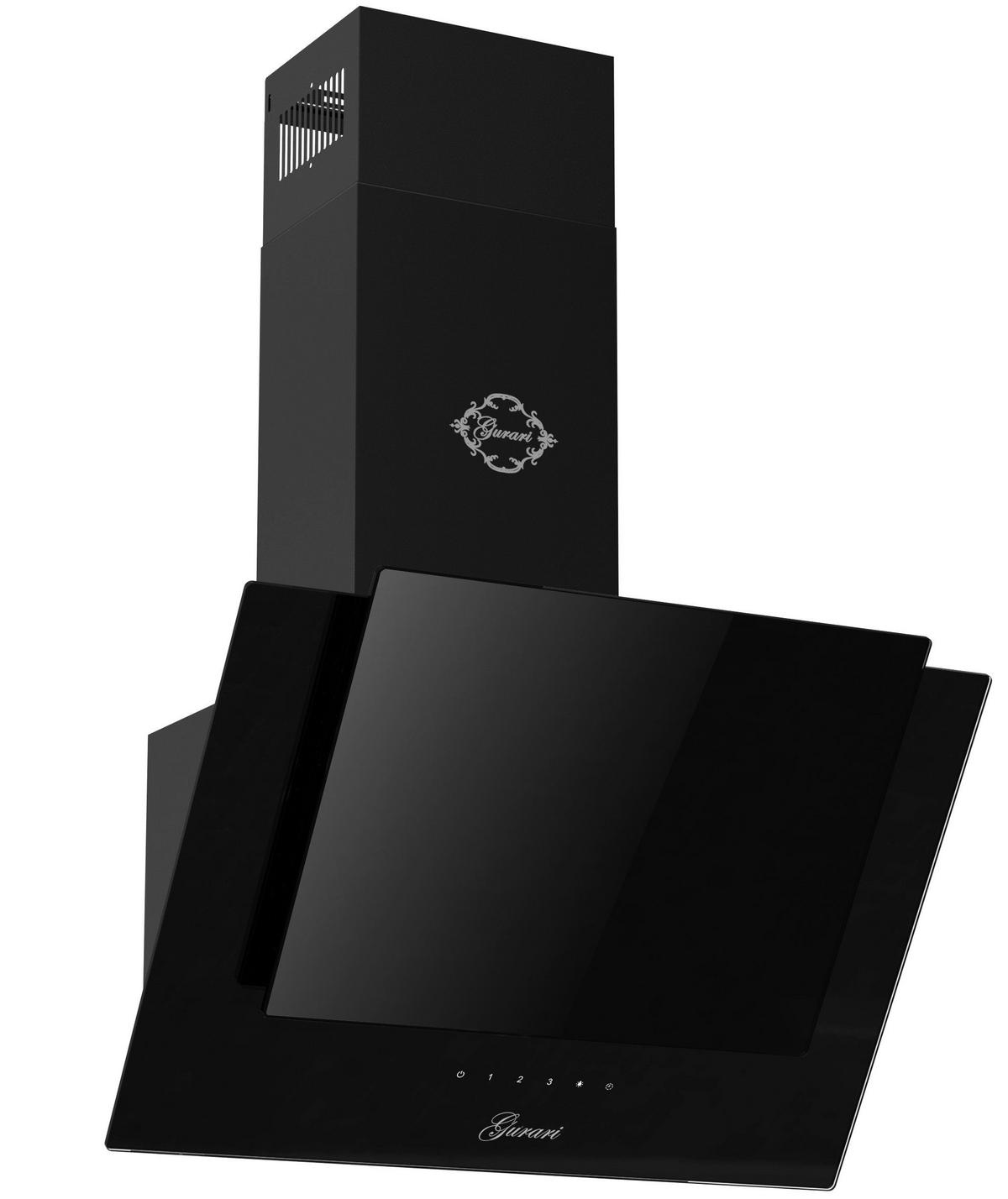 DUNSTABZUGSHAUBE CH 6065 E 60 cm Schwarz - Schwarz, Glas/Metall (60/110.5/43.3cm) - Gurari