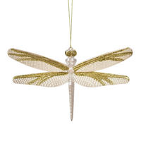 DEKOANHÄNGER Santa Lila Libelle - Goldfarben, Kunststoff (10/2/16cm) - Mondex
