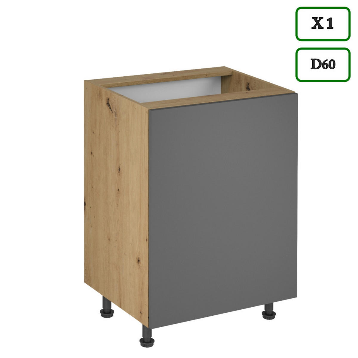 WINKELKÜCHE 330 cm - Langen K100-M330 - in Grau/Matt - Grau, Holz (330/212/210cm)