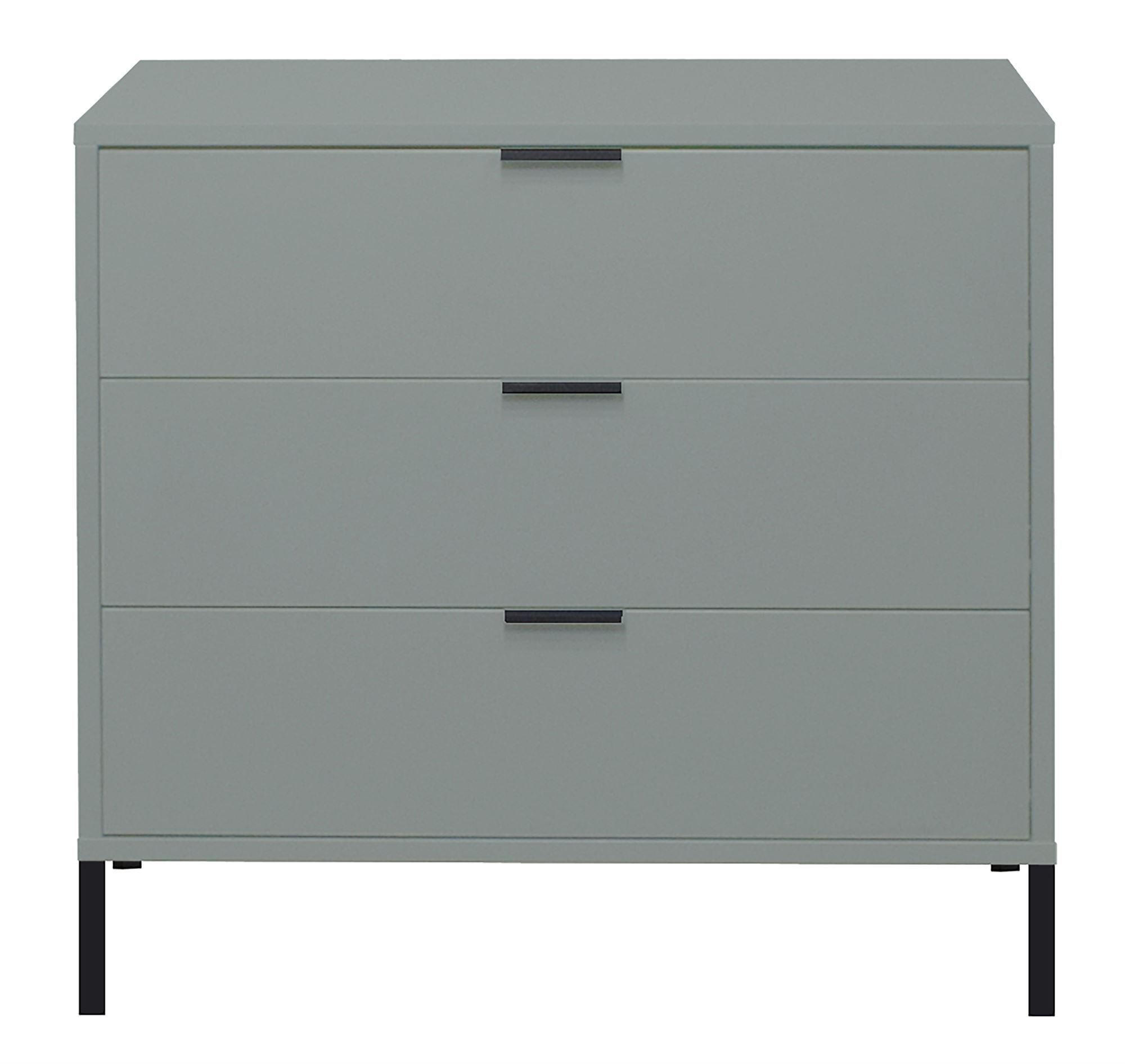 KOMMODE Erna 81x45x82 Pinie Green matt Lack - Grün, Holzwerkstoff (81/82/45cm) - 58aufmkessel