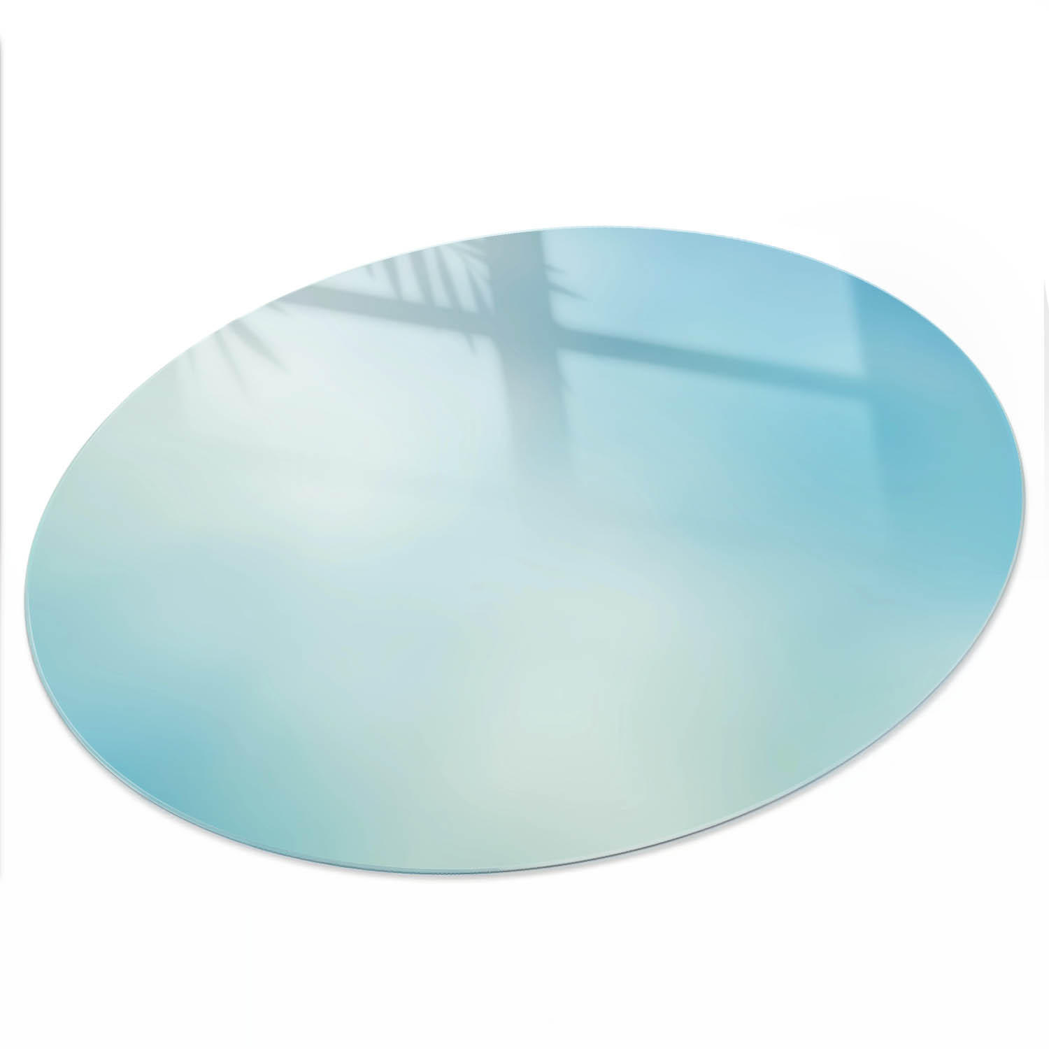 TISCHPLATTE fi50 cm – Himmel der Sinne - Blau, Glas (50/50/0.4cm) - Wallfluent