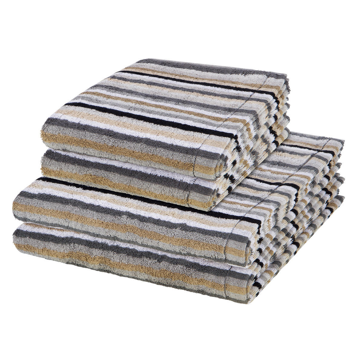 FROTTIERSET Lifestyle 4-teilig - Grau, Textil (50/100cm) - Cawoe