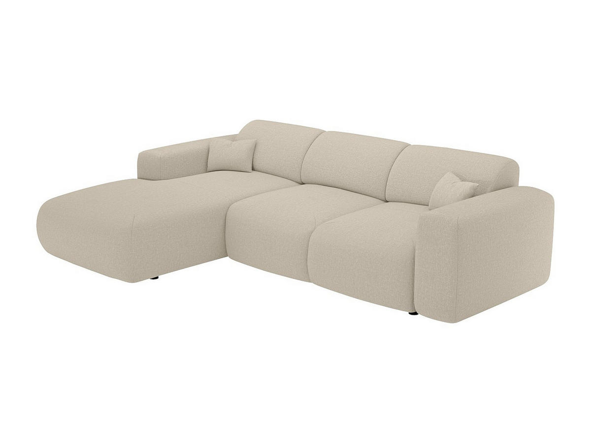 SOFA - 5 Personen - Stoff - Beige POGNI - Beige, Textil (283/77/180cm) - Vente-Unique