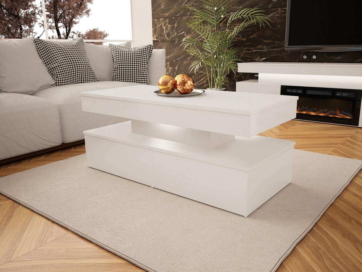 COUCHTISCH 120 Glossa Bis 01 - Sandfarben, Holzwerkstoff/Kunststoff (55/120/50cm) - MIRJAN24