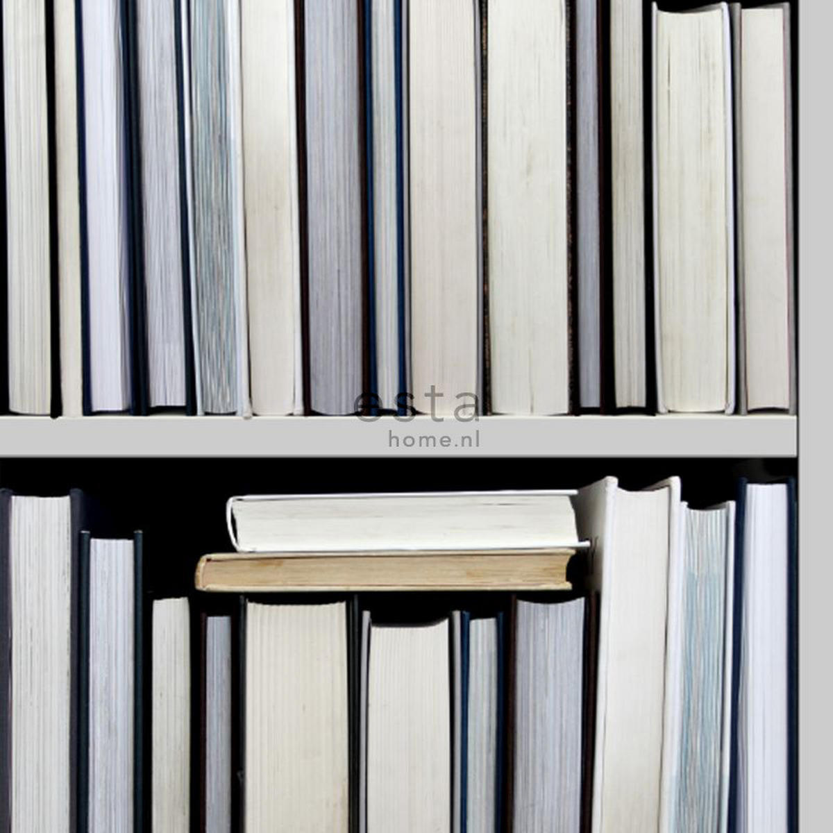 XXL-VLIESTAPETE Bücherregal 50 x 900 cm - Schwarz, Papier (50/900cm) - ESTAhome