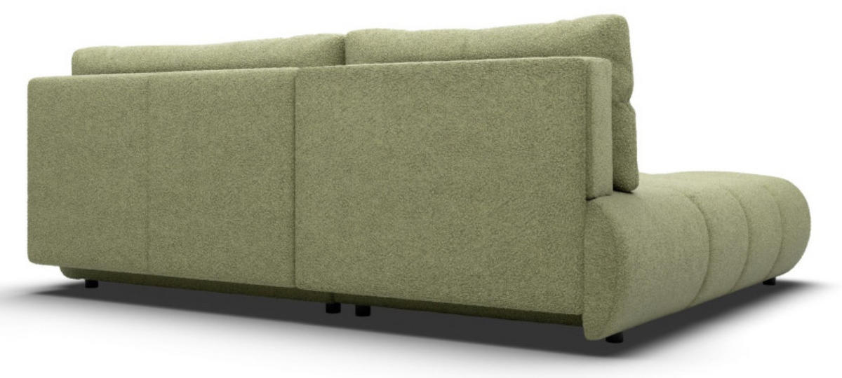 ECKSOFA Grün MILA Ausziehbar Links Ohne Armlehnen - Grün, Textil (230/177cm) - Sepro Meble