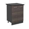 KÜCHENUNTERSCHRANK R-Line Edelgrau 60 cm , AP Anthrazit - Anthrazit/Braun, Holzwerkstoff (60/81.6/60cm) - Vicco