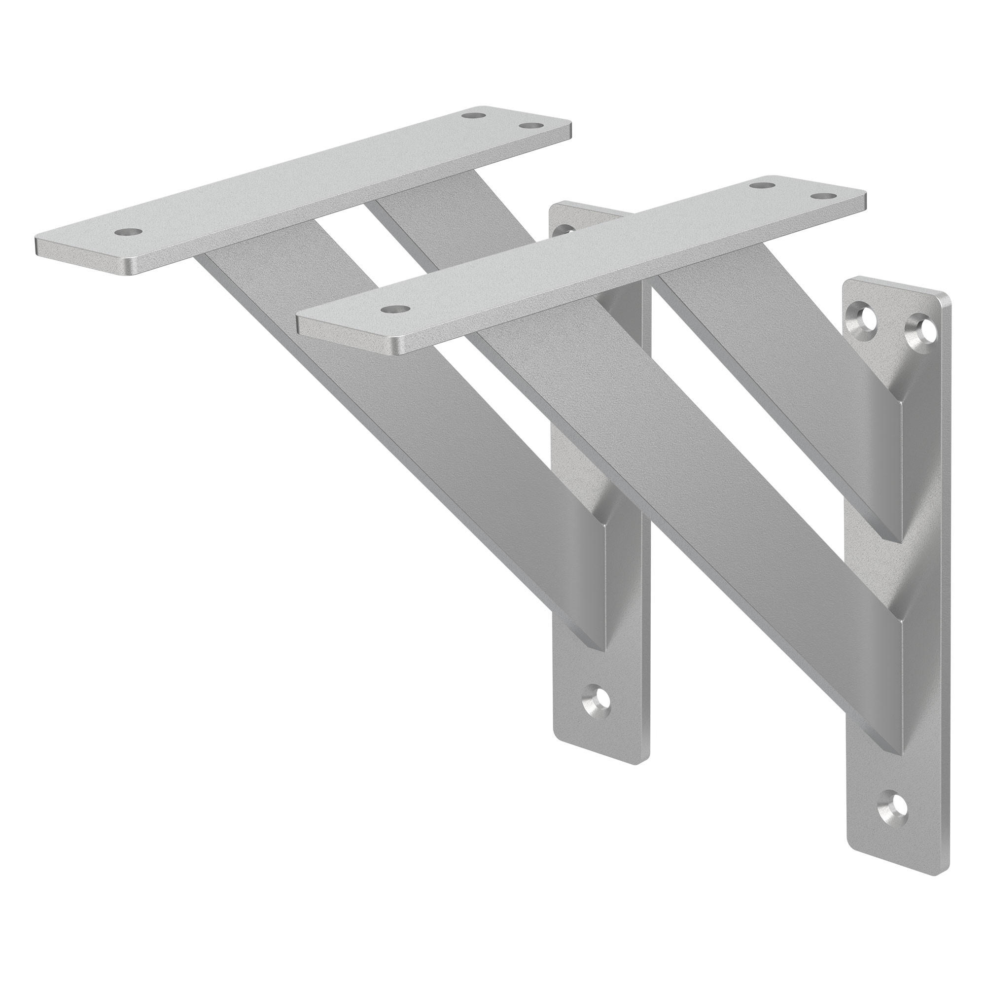 REGALHALTERUNGEN - Silberfarben, Metall (18/3/18cm) - ML-DESIGN