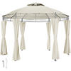 GARTENPAVILLON Siana,inklusive Spannseilen und Heringen,creme - Creme, Kunststoff (350/280/350cm) - tectake