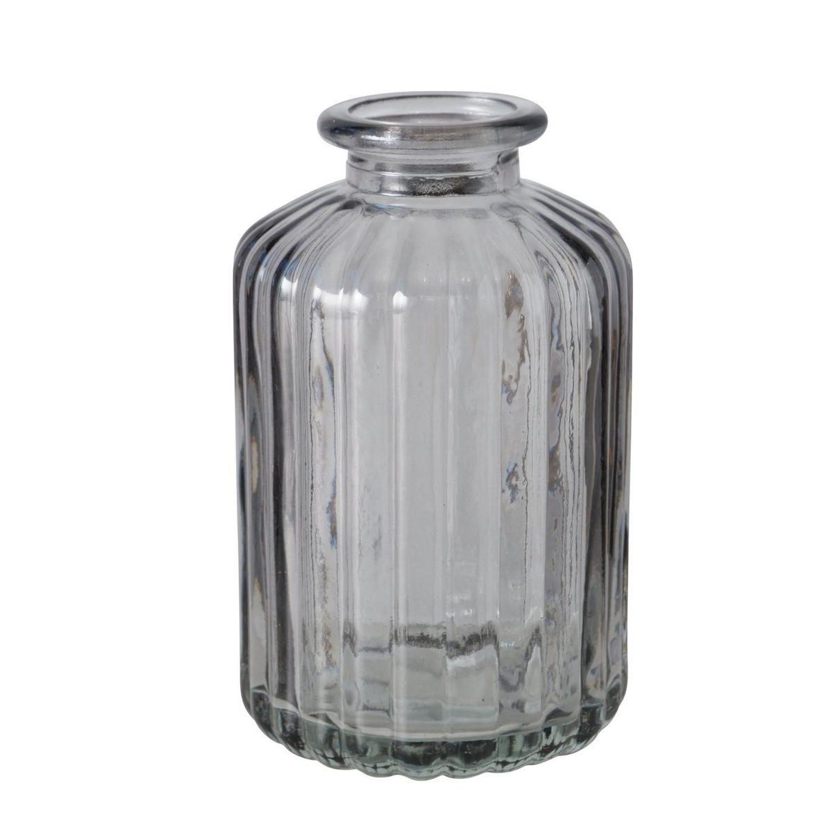 KERZENHALTER und Vase Tolka - Grau, Glas (6/10/6cm) - Boltze Home