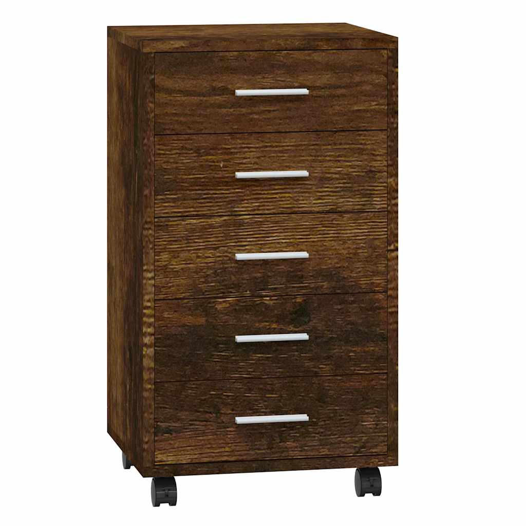 vidaXL Schubladenschrank Dunkelbraun 33x63x38 cm