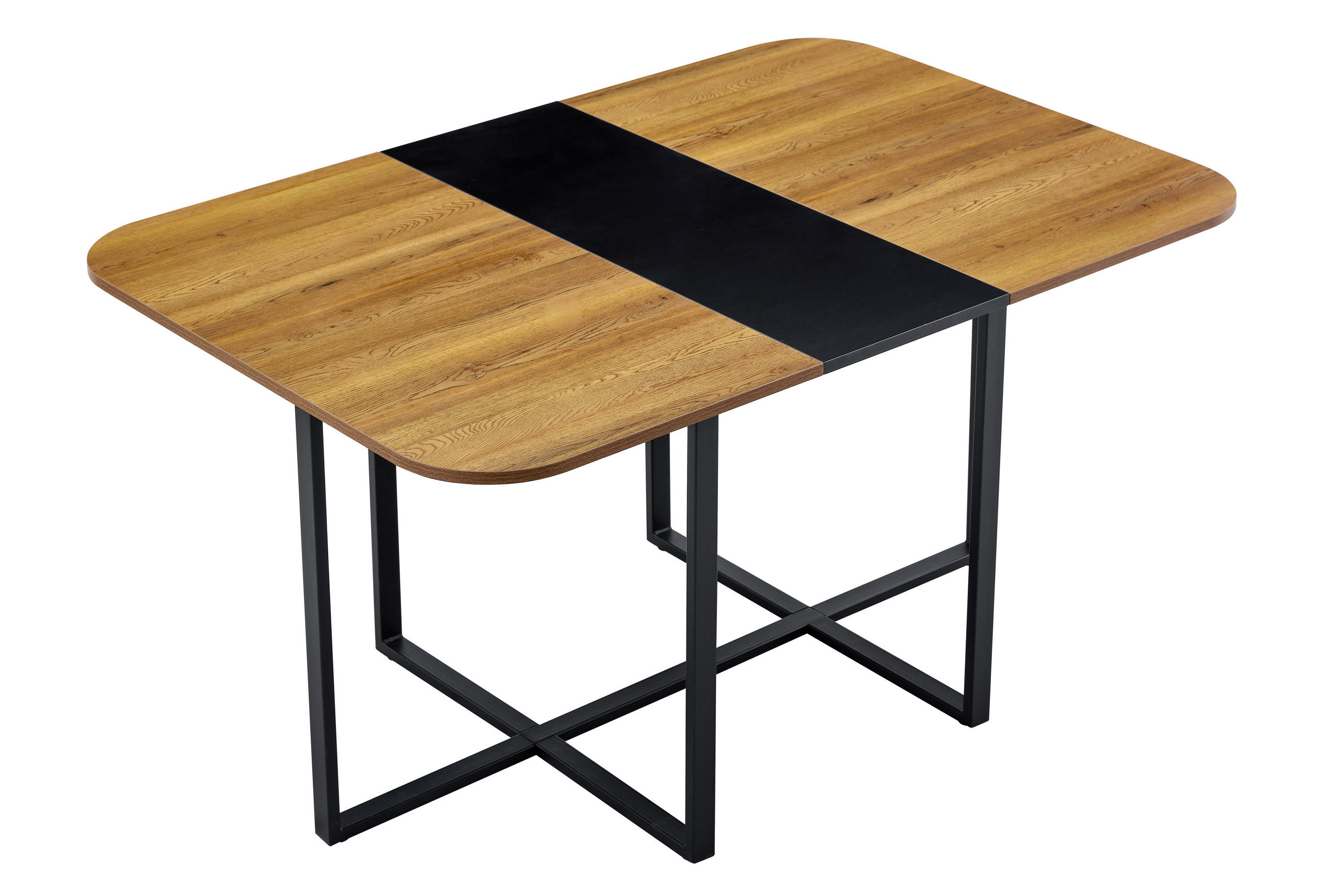 ESSTISCH Naturholzoptik Schwarz 153/100/79 cm - Schwarz, Holz (100/152.9/78.74cm) - PANGIVO