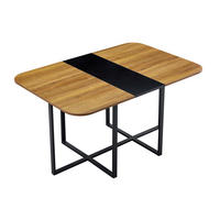 ESSTISCH Naturholzoptik Schwarz 153/100/79 cm - Schwarz, Holz (100/152.9/78.74cm) - PANGIVO
