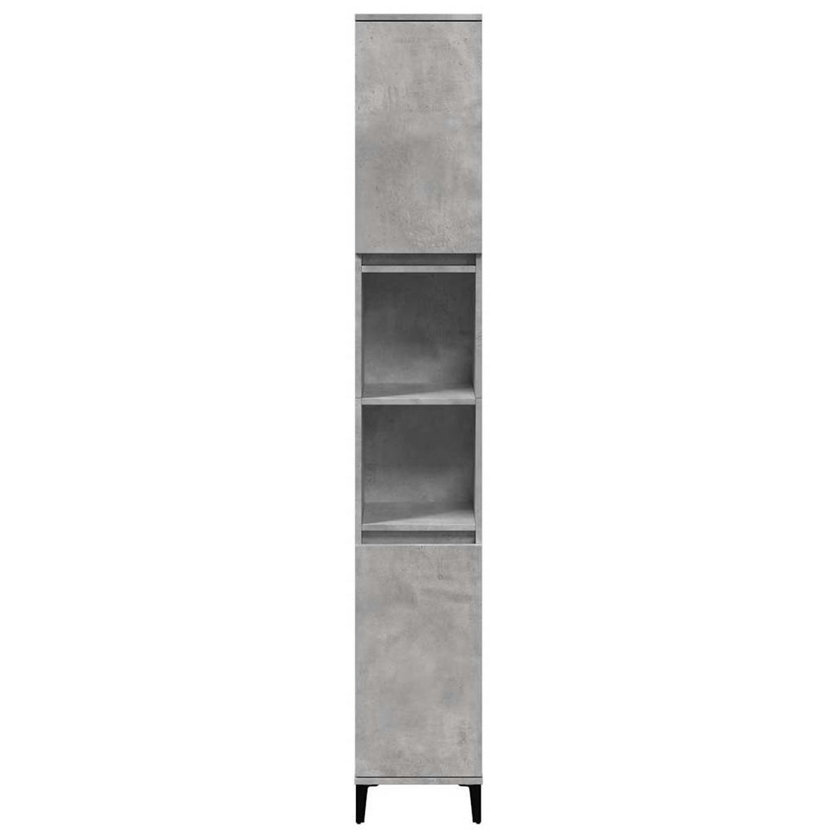 BADMÖBEL-SET 3-TLG. Betongrau Holzwerkstoff - Grau, Holzwerkstoff (30/190/30cm) - vidaXL