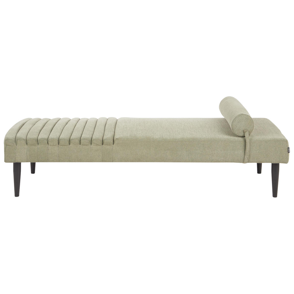 ČALOUNĚNÉ LEHÁTKO CHAISE LONGUE Látka Zelené Mauriac - zelená barva, textil (74/40/180cm) - Beliani