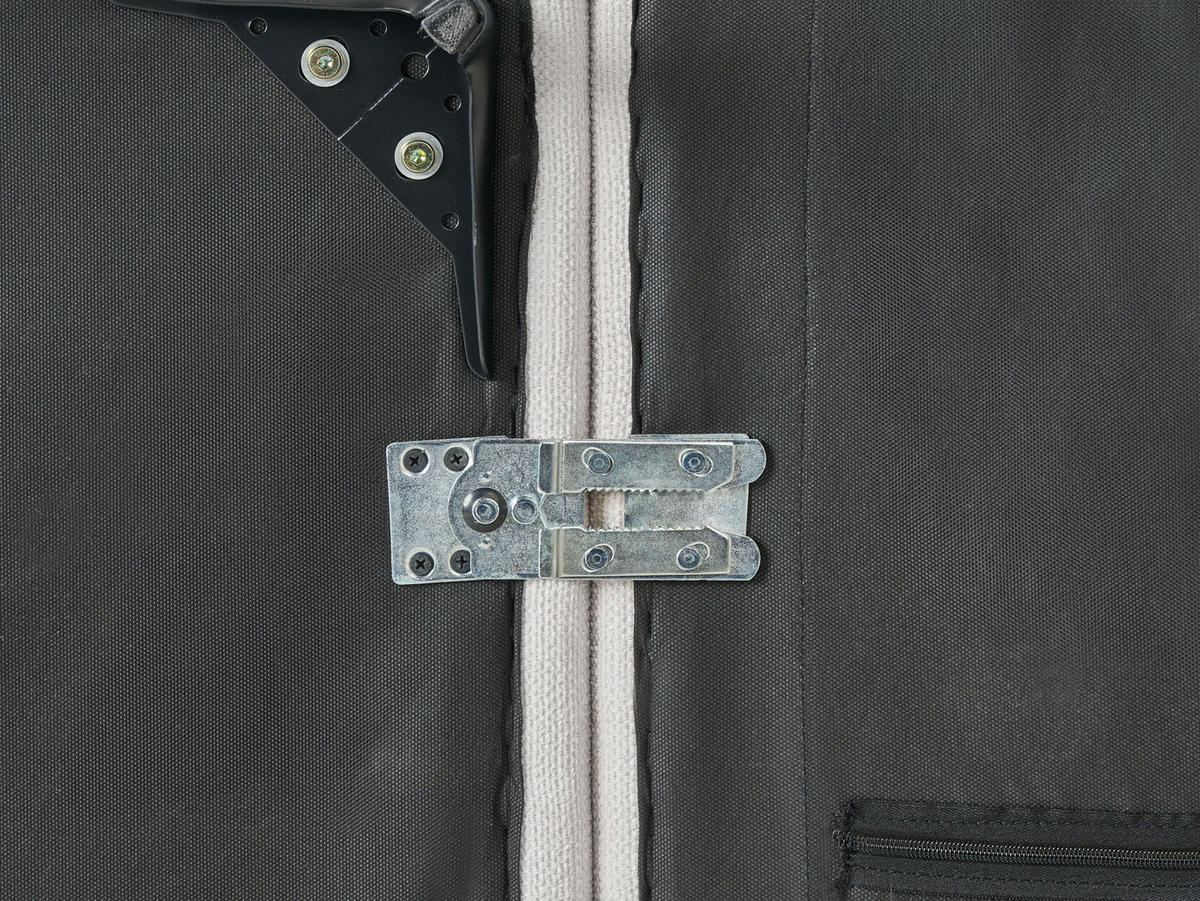 3-SITZER-ECKSOFA cremeweiß rechtsseitig Maloy - Schwarz/Weiß, Textil (272/189cm) - Beliani