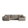 ECKSOFA Mit Schlaffunktion Und Bettkasten U-form CAPRI Verita Dunkelbeige - Braun, Holz/Textil (145/362cm) - Kaiser Möbel
