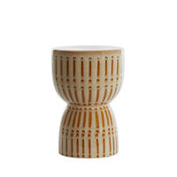 HOCKER Finca Weiß Ø28,5/42 cm - Weiß, Keramik (28.5/28.5/42cm) - Light & Living