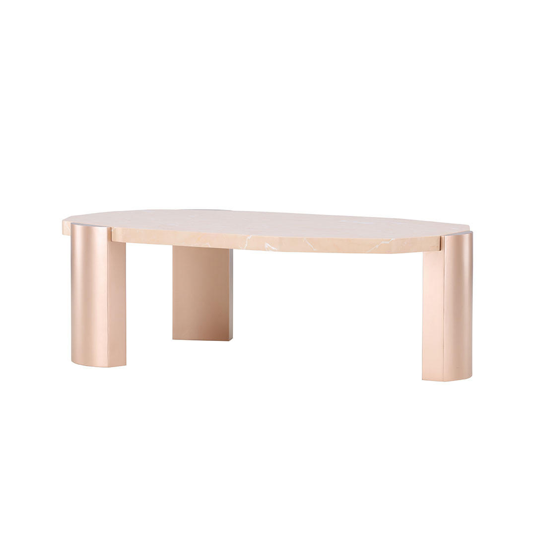 COUCHTISCH, Kres, Goldfarben, MDF, 71 x 125 x 40 cm - Goldfarben, Holzwerkstoff (125/71/40cm) - ebuy24