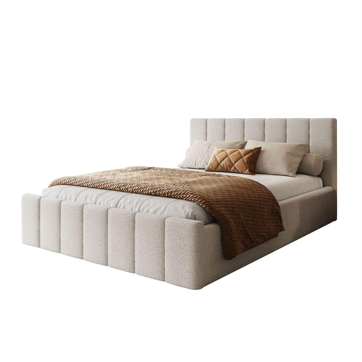 Lookway Polsterbett Creme 90x200 cm