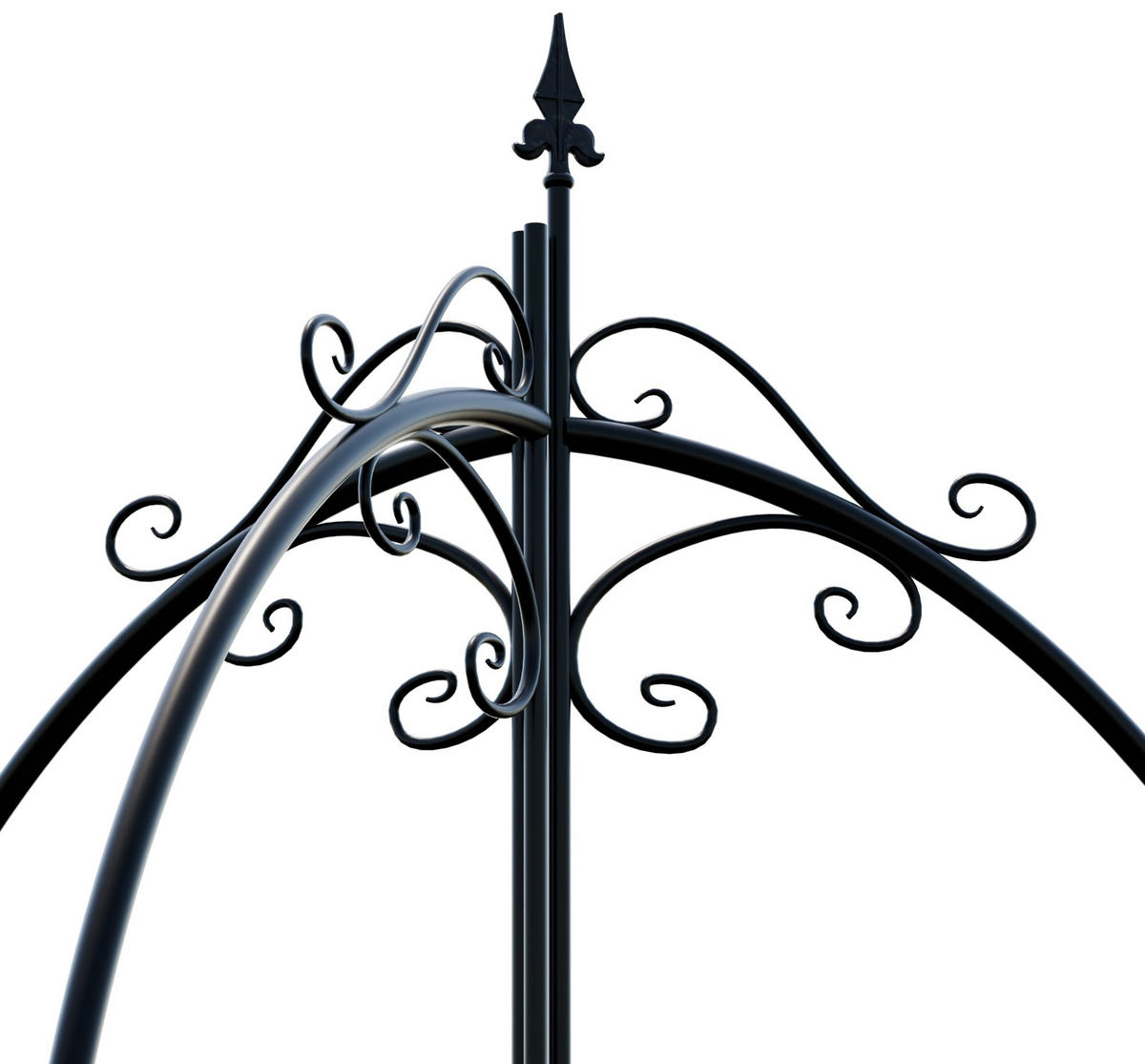 RANKGITTER Metall Schwarz - Schwarz, Metall (70/234/70cm) - CLP