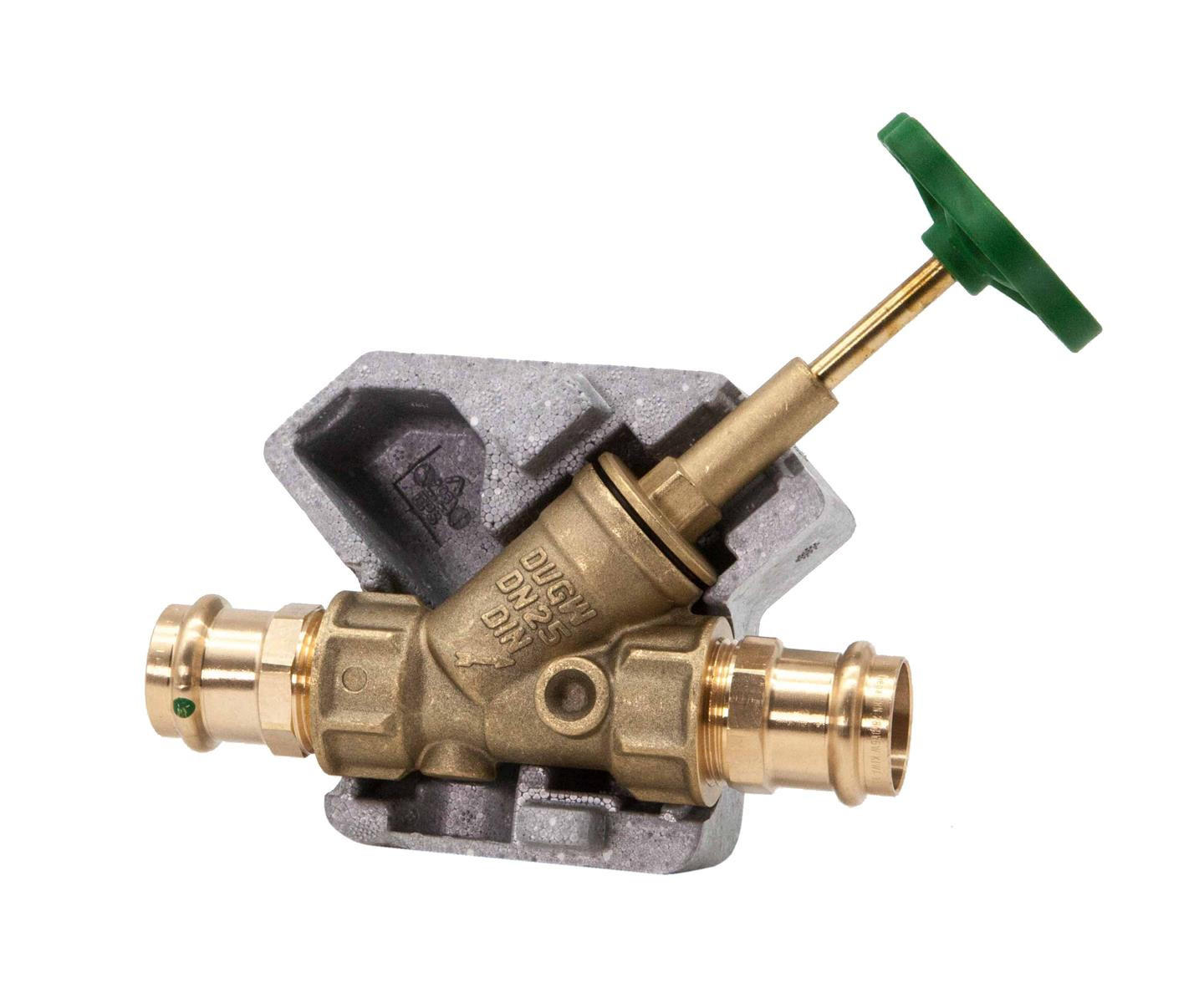 FREISTROMVENTIL,PRESSANSCHL.IG O.ENTL.,ST.SP,M.DS,DN25,PR28,DVGW - Schwarz, Metall (10/18/30cm) - Schlösser Armaturen