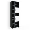 BADSCHRANK Ilias Anthrazit/Weiß 60 x 190 cm - Anthrazit/Weiß, Holzwerkstoff (60/190/30cm) - Vicco