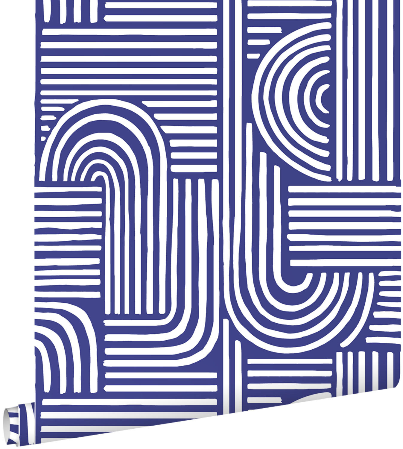 TAPETE 3D-Muster 50 x 900 cm - Blau, Papier (50/900cm) - ESTAhome