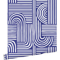 TAPETE 3D-Muster 50 x 900 cm - Blau, Papier (50/900cm) - ESTAhome