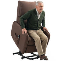 AUFSTEHSESSEL, Elektrisch verstellbar, Fernbedienung, Stofftasche, Sessel, Dunkelbraun - Multicolor, Holzwerkstoff (86.5/98/62cm) - FORIOUS