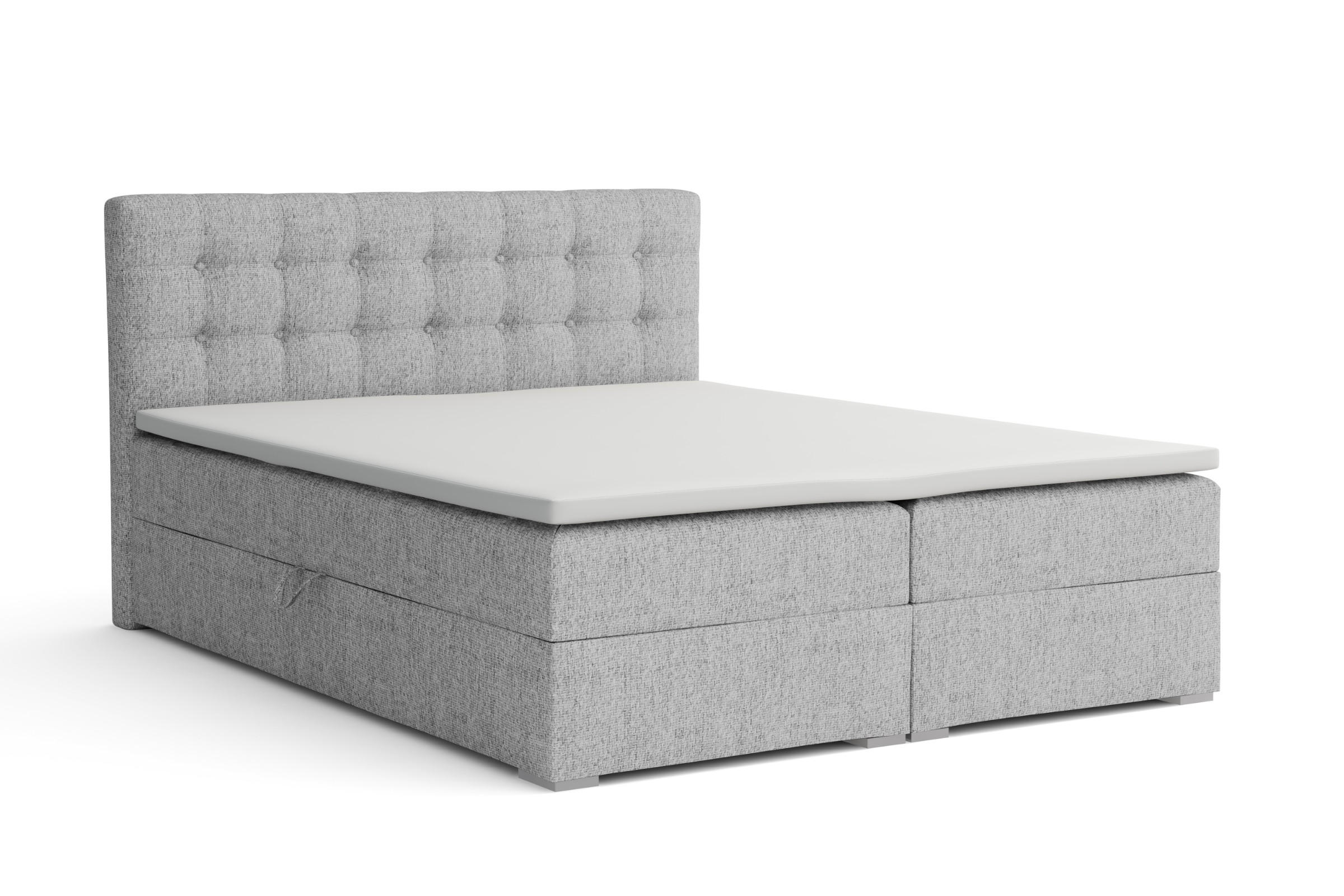 Deine Möbel 24 Boxbett Grau 200x200 cm