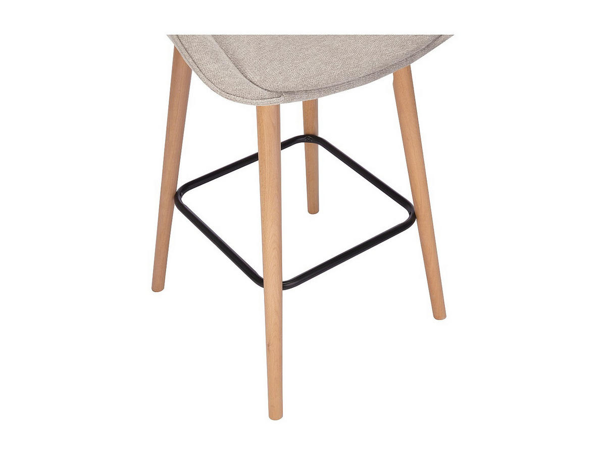 BARHOCKER - 47.5 cmcm x 53.5 cmcm - Stoff - Beige - MASURIE - Beige, Textil (47.5/100/53.5cm) - Vente-Unique