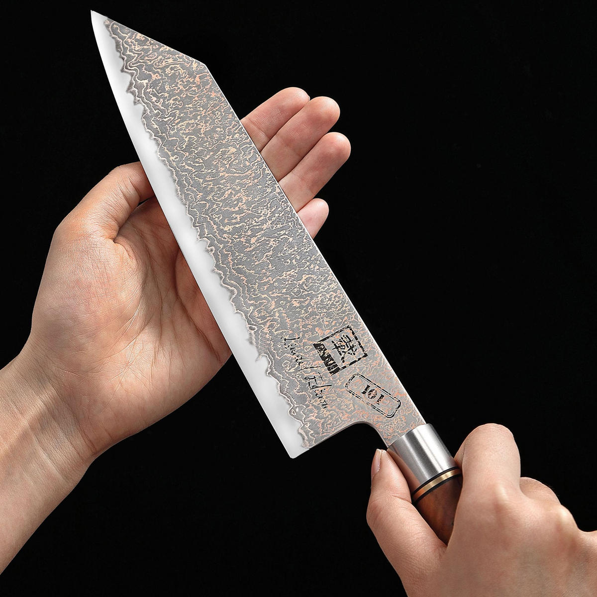 KIRITSUKE Damastmesser Kupfer Limited Edition - Braun, Metall (34cm) - Zayiko