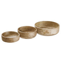 SCHALEN-SET (3er Set) Mango Days - Braun, Holz (12/12/4.5cm) - BUTLERS