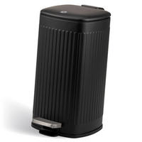 ABFALLEIMER 9 Liter, schwarz - Schwarz, Metall (20/37.5/27.5cm) - eluno