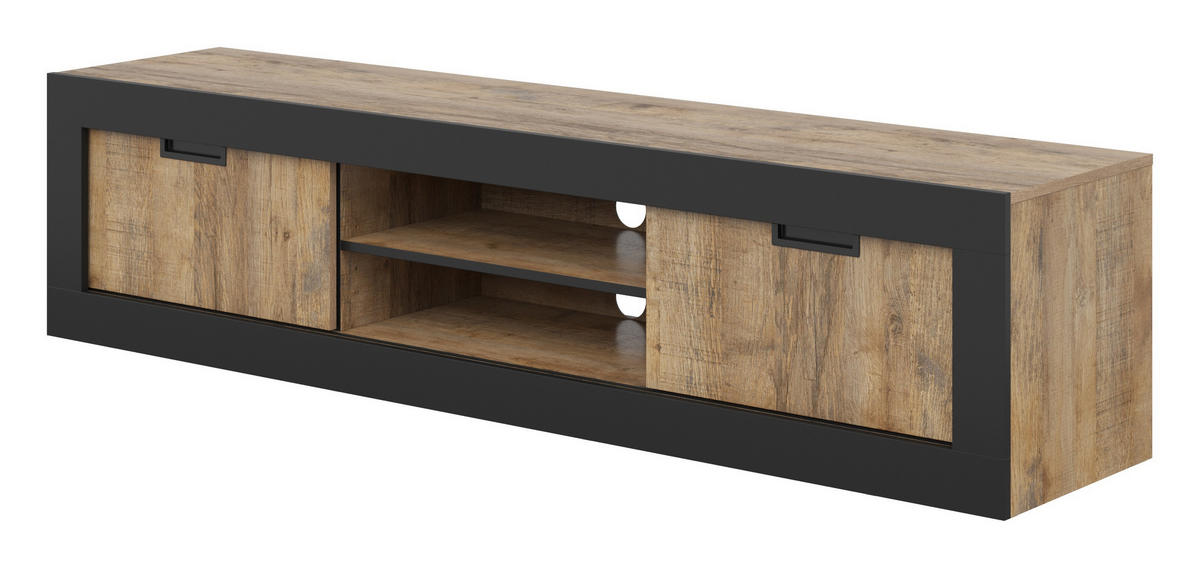 LOWBOARD DAVOR 180/42/40 cm, Eichefarben - Eichefarben, Holzwerkstoff (180/42/40cm) - MASSENO