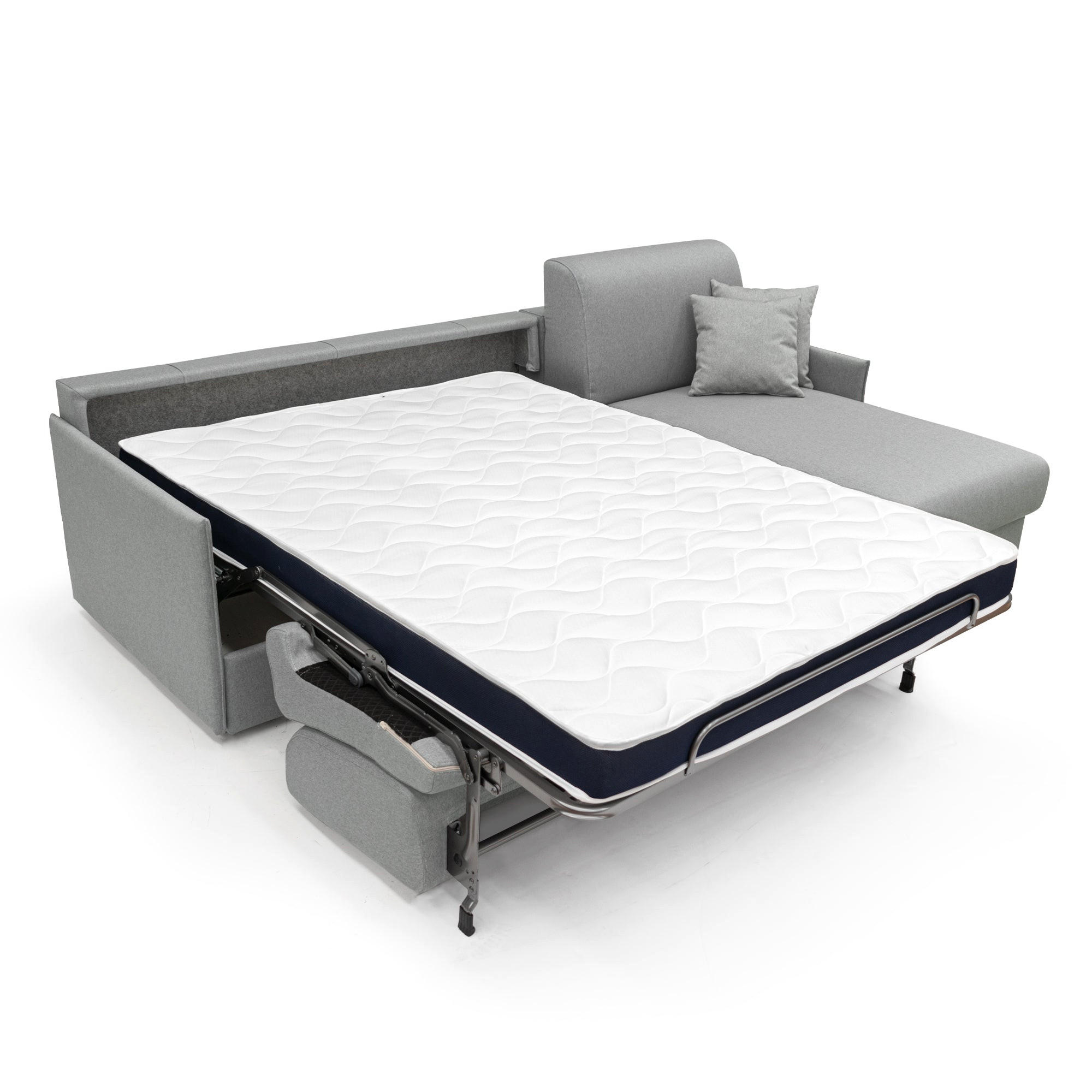 ECKSOFA LINKS Evans - Grau, Textil (272/96cm) - Divani.store