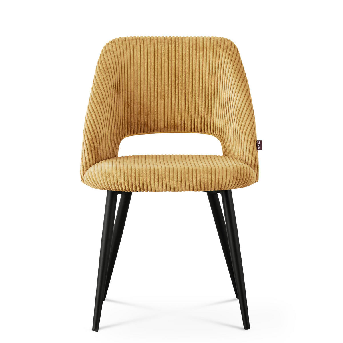 STUHL VICKY 2 Stück - Gelb, Metall (53/81/58cm) - B&D Home
