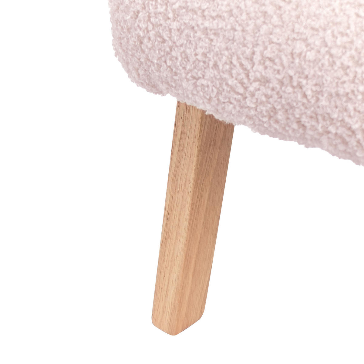 KINDERSESSEL Bouclé Pastellrosa Linde - Pink, Textil (46/58/55cm) - Beliani