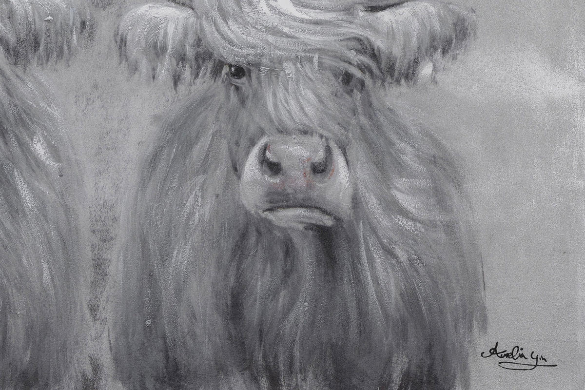 ACRYLBILD HANDGEMALT 120/60 cm - Grau, Holz/Textil (120/60cm) - KUNSTLOFT