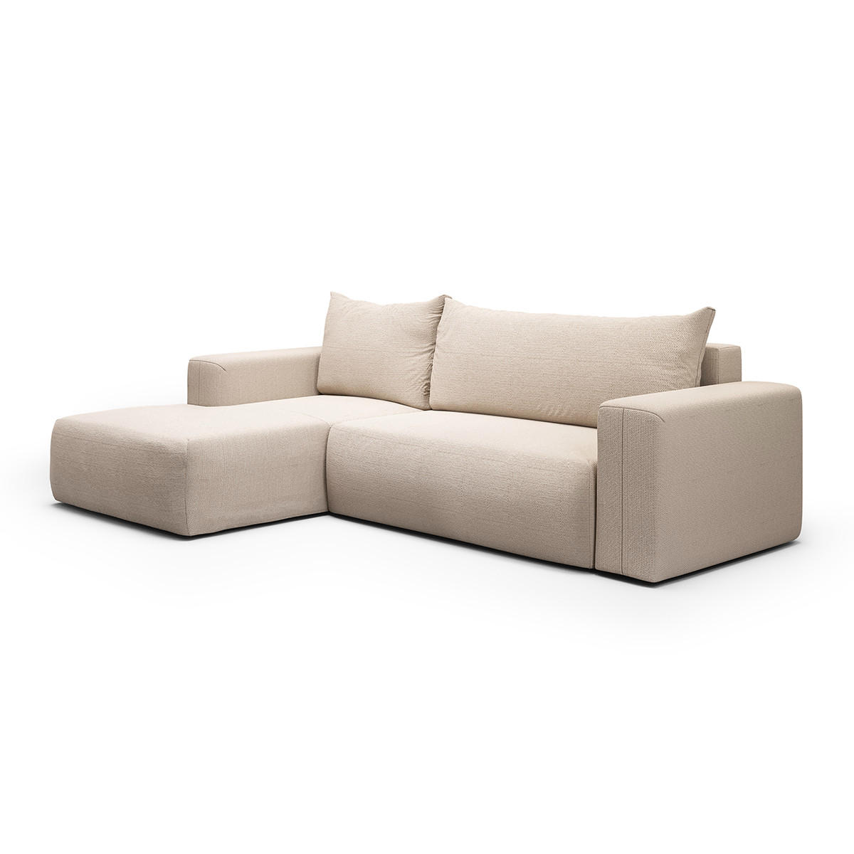 ECKSOFA Bliss 3 Sitzplätze Beige - Beige, Holz (268/163cm) - Petits-meubles