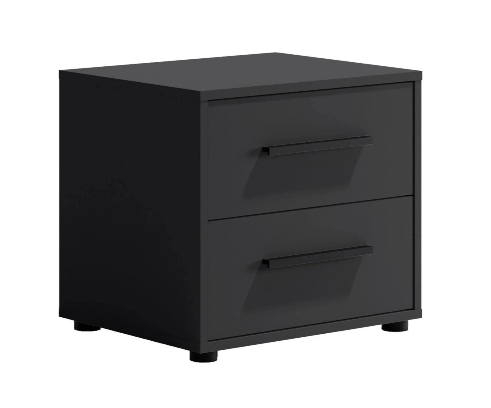 NACHTTISCH Schwarz Matt - Modena - Schwarz, Holzwerkstoff (51/47/40cm) - Ravio