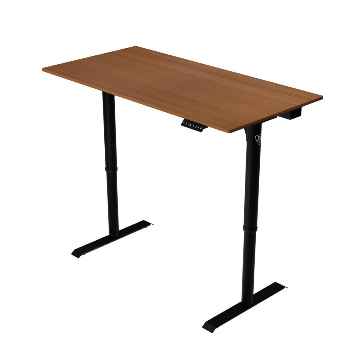 GAMINGTISCH Arena Nordico 140/70/71-115 cm Höhenverstellbarer Nussbaum - Schwarz, Metall (70/140/115cm) - Arozzi