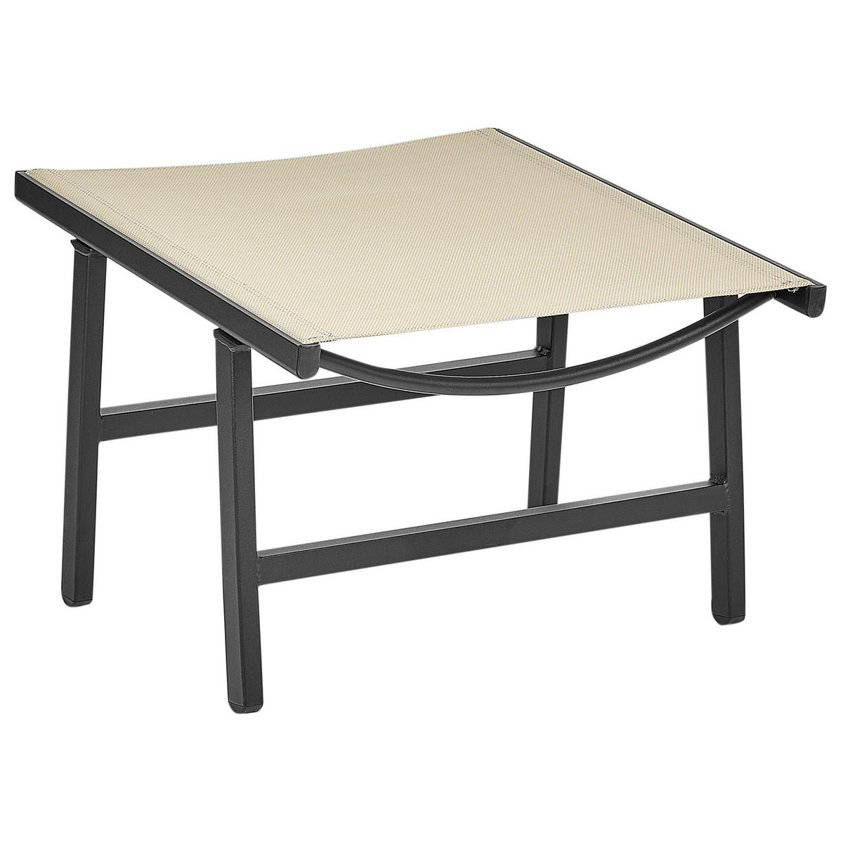 GARTENSTUHL Beige-Schwarz Marceddi - Beige/Schwarz, Textil (54/70/60cm) - Beliani
