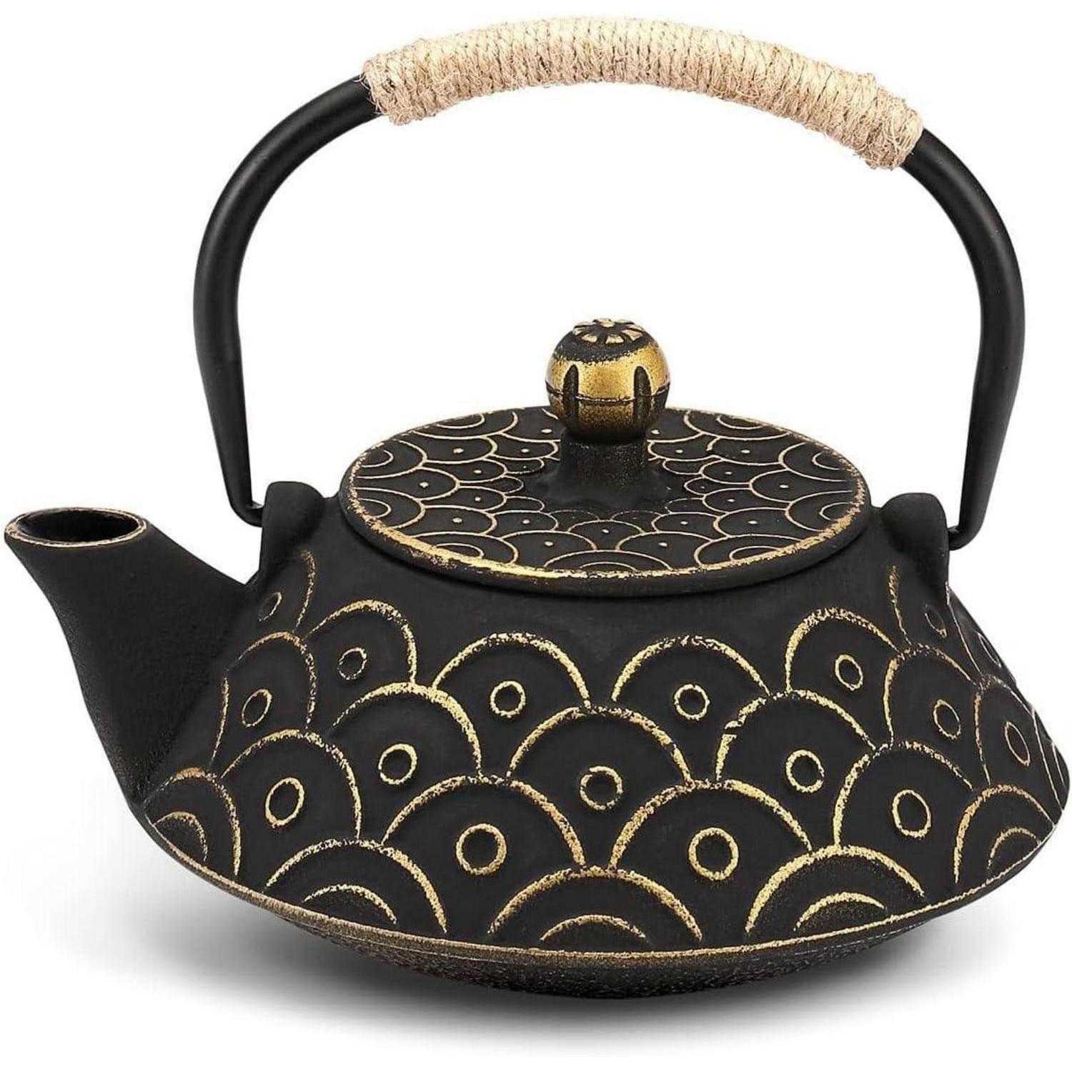 TEEKANNE Gusseisen 800 ml Gold Welle - Multicolor, Metall (13/9.3cm)