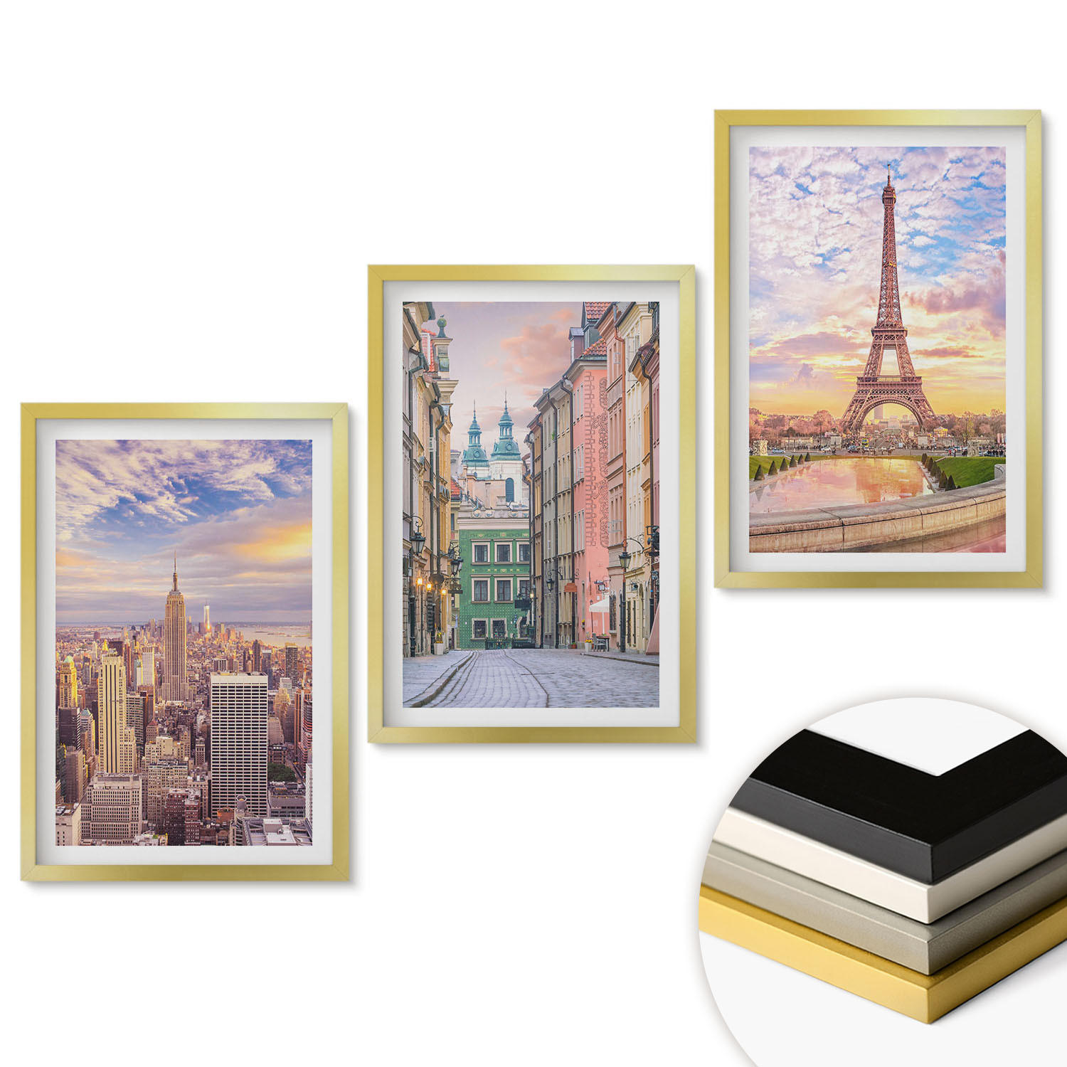 ArtPrintCave Wandbilder Gold 40x60 cm