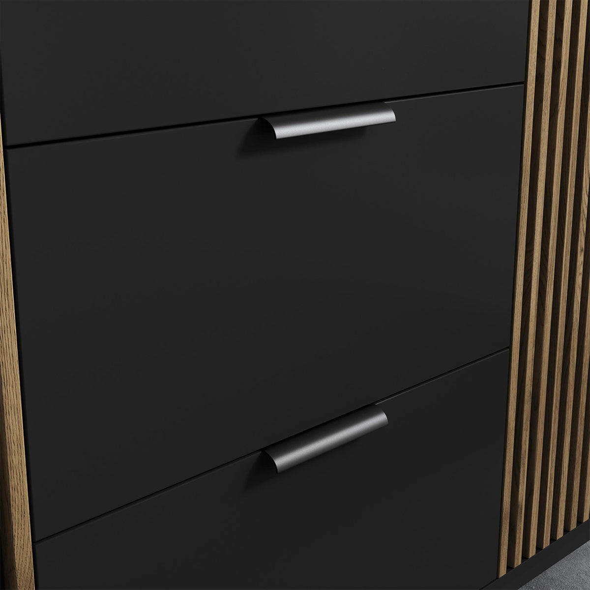 SIDEBOARD Melchior Schwarz - Schwarz, Holzwerkstoff (150/80/40cm) - Petits-meubles